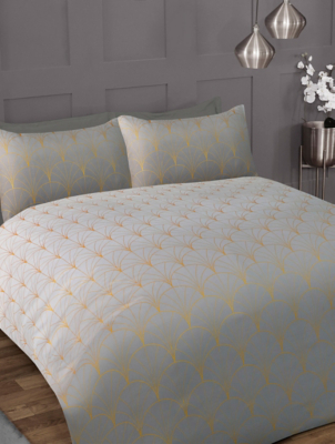 Sleepdown Ombre Metallic Deco Duvet Set Grey Home at ASDA