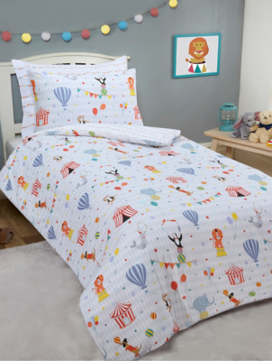 Sleepdown Circus Multi Duvet Set Single Home at ASDA