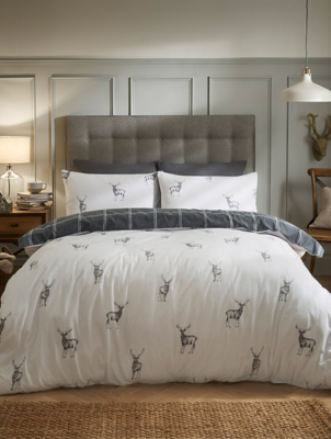 Sleepdown Stag Brushed Cotton Duvet Set Home at ASDA