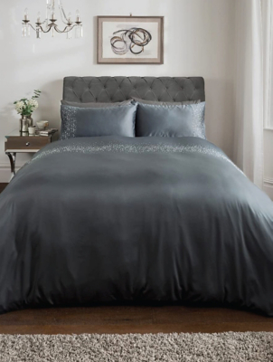 Sleepdown Gem Embellished Super Soft Duvet Set Home at ASDA