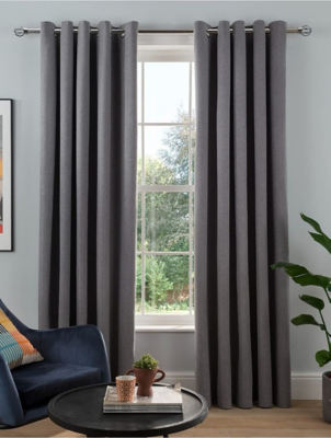 Sleepdown Woven Tonal Fleck Eyelet Blackout Curtains Home at