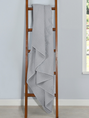 Coperta Trapuntata Sleepdown A Zig Zag 200x150 Cm – Morbida E Calda Per Divano E Letto – Colore Grigio - 2