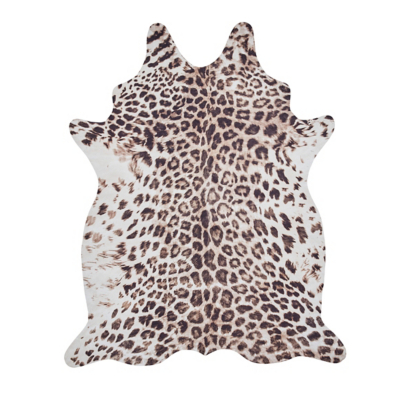 Think Rugs Brown & Beige Faux Leopard Print Rug