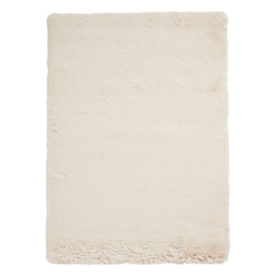 Think Rugs Super Teddy Beige Rectangle 080 x 150cm Polyester Plain Shaggy, Brown