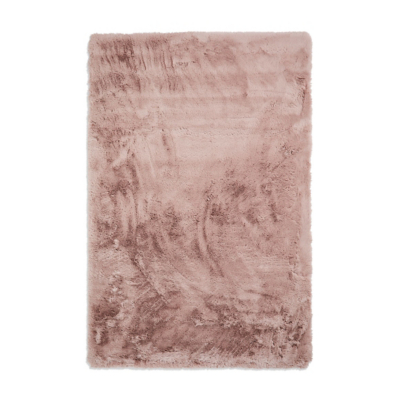 Think Rugs Super Teddy Rose Rectangle 150 x 230cm Polyester Plain Shaggy, Pink