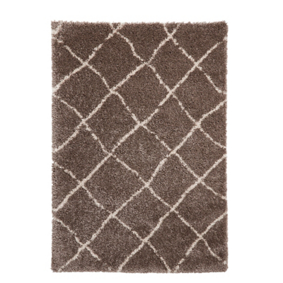 Think Rugs Scandi Berber Beige/Cream Rectangle 080 x 150cm Polypropylene Berber G257, Pink