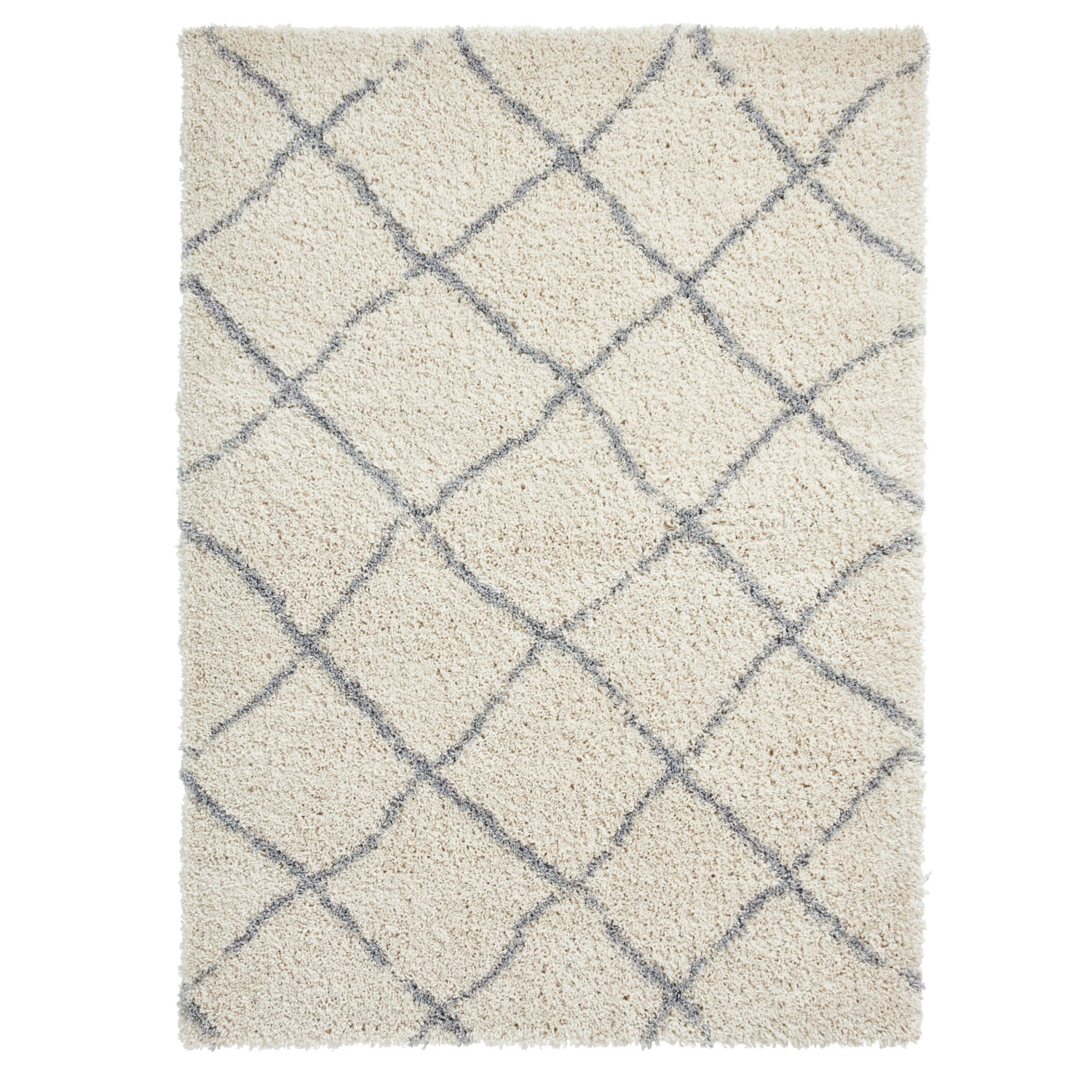 George Cream Think Rugs Scandi Berber Style Shaggy Rug