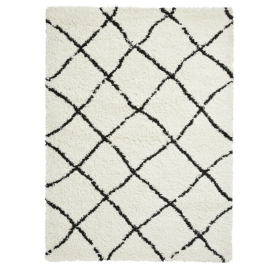Think Rugs Scandi Berber White/Black Rectangle 080 x 150cm Polypropylene Berber G257, Blue