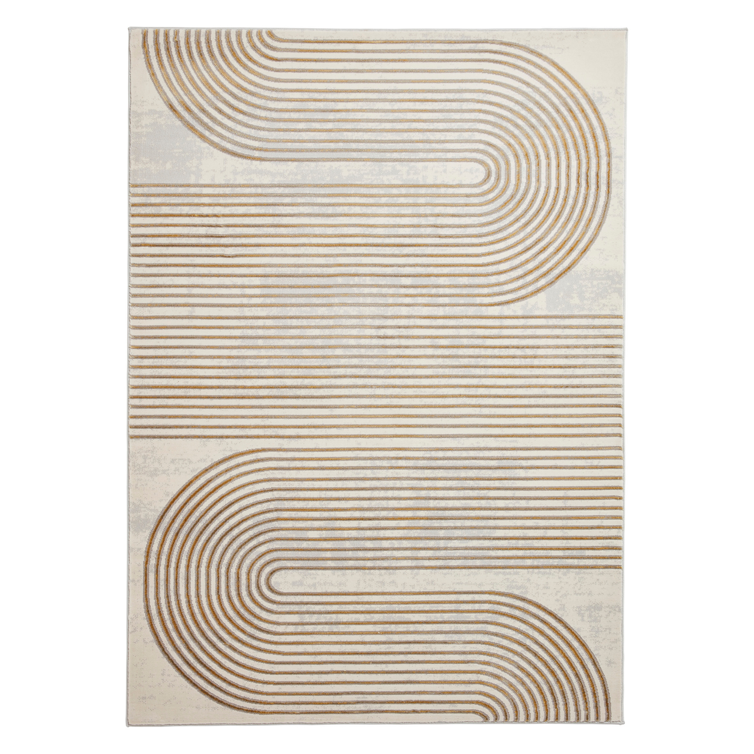 George Fawn Think Rugs Apollo Swirl Gold Metallic Rug