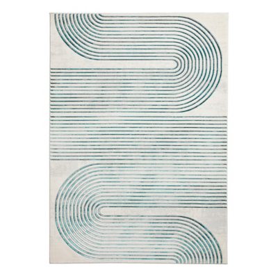 George Dark Green Think Rugs Apollo Swirl Green Metallic Rug Extra Small