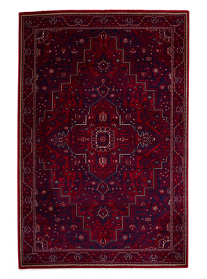 Think Rugs Dubai Red Traditional Rug Home at ASDA
