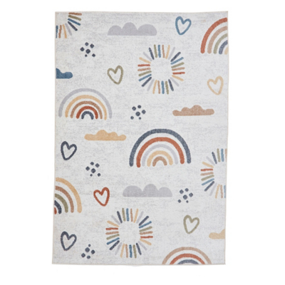 Vida Kids Rainbow Sun Recycled Rug - 120x170 / Multi