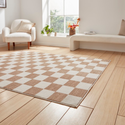 Think Rugs Baltimore Beige Rectangle 120 x 170cm Polyester Modern 66618, Brown