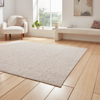 Think Rugs Boucle Brown Rectangle 160 x 230cm Polyester Boucle E6403, Brown