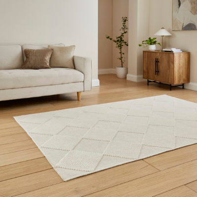 Think Rugs Lyna J0529 Cream Washable Rug 120 x 170cm, Cream