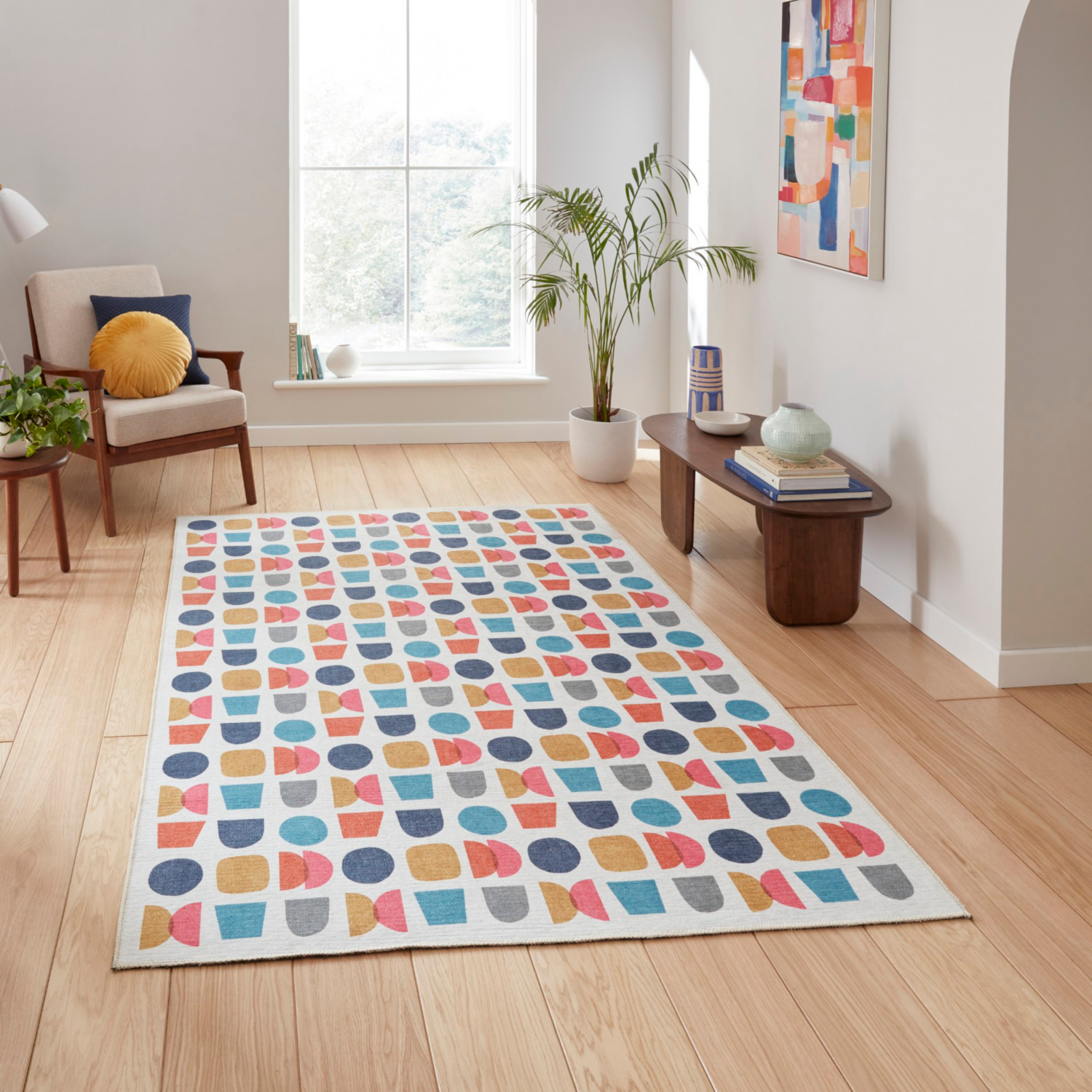 Connect Multi Catherine Lansfield Modern Geometric Rug