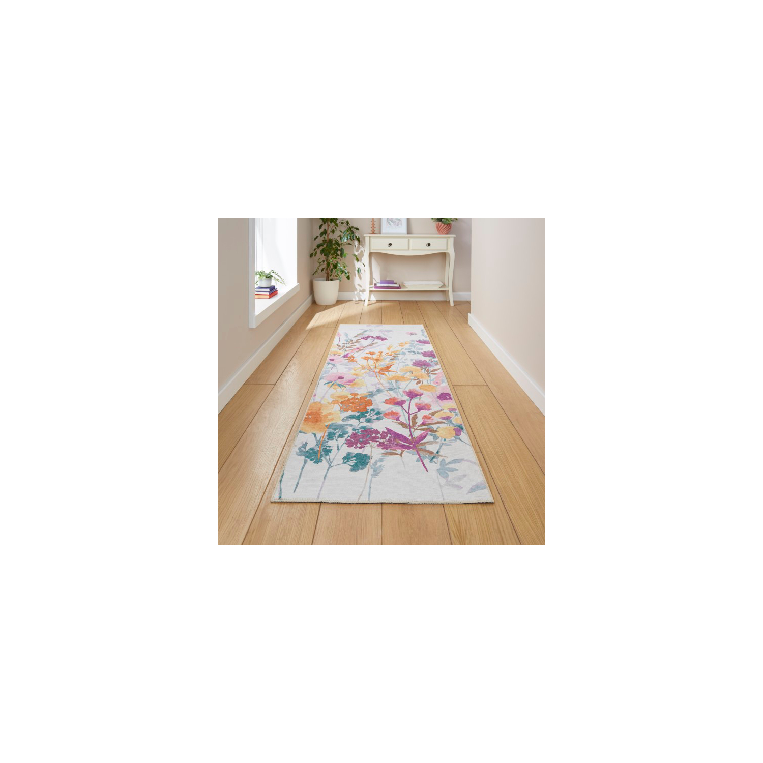 Cat Yellow Catherine Lansfield Country Floral Runner