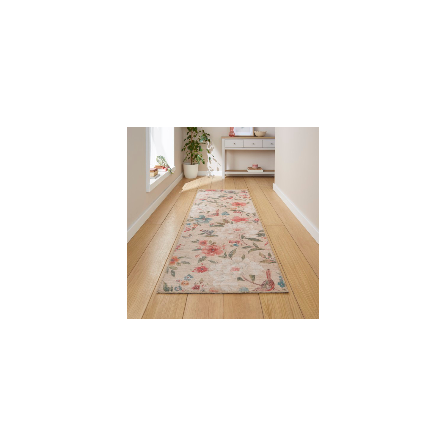 Cat Natural Catherine Lansfield Pipa Floral Rug