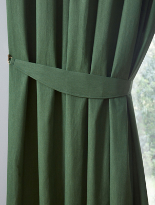 Fusion Dijon Bottle Green Pair Of Curtain Tiebacks Home at ASDA