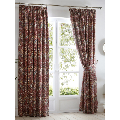 Dreams & Drapes 'Palais' Pair of Pencil Pleat Curtains With Tie-Backs | Size: 168 cm width x 183 cm drop