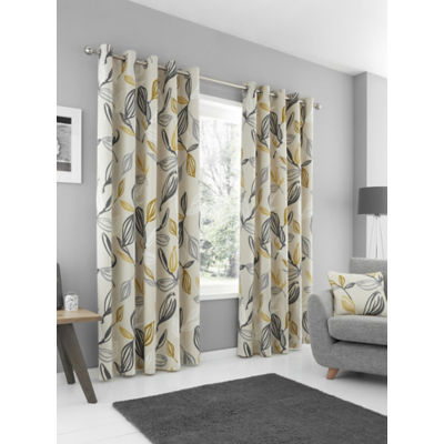 George Unisex Ochre Fusion Ensley Eyelet Curtains