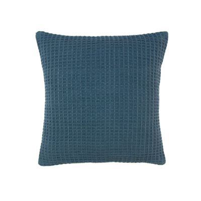 Appletree 'Bruges' Filled Cushion With Geo Waffle Texture in Dark Blue | Size: 43 cm x 43 cm