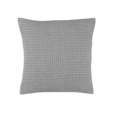 Appletree 'Bruges' Filled Cushion With Geo Waffle Texture in Silver | Size: 43 cm x 43 cm