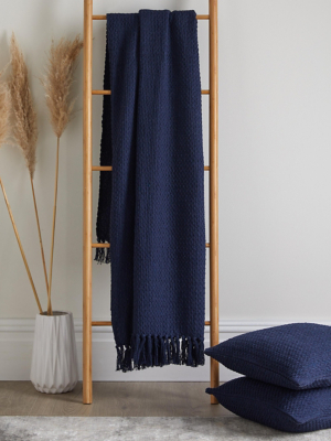 Drift Home Hayden Throw Navy Home at ASDA
