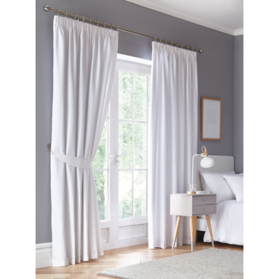 George White Fusion Dijon Pencil Pleat Curtains W 117Cm (46 Inch) X D 137Cm (54 Inch)