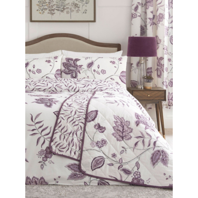 D & D Samira Duvet Cover Set in Plum - Single  | TJ Hughes