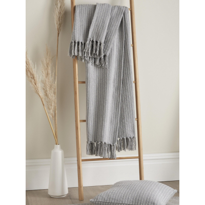 Drift Quinn Throw in Grey - 130 x 180cm  | TJ Hughes