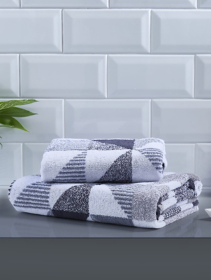 Fusion Bathroom Monochrome Hendra Towel Range | Home | George at ASDA
