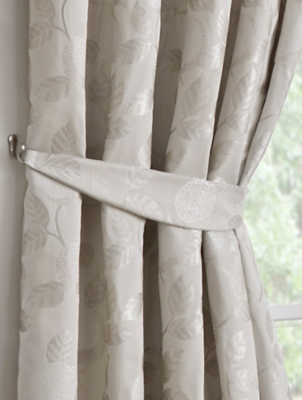 Curtina Bramford Jacquard Pair Of Curtain Tiebacks Natural | Home ...