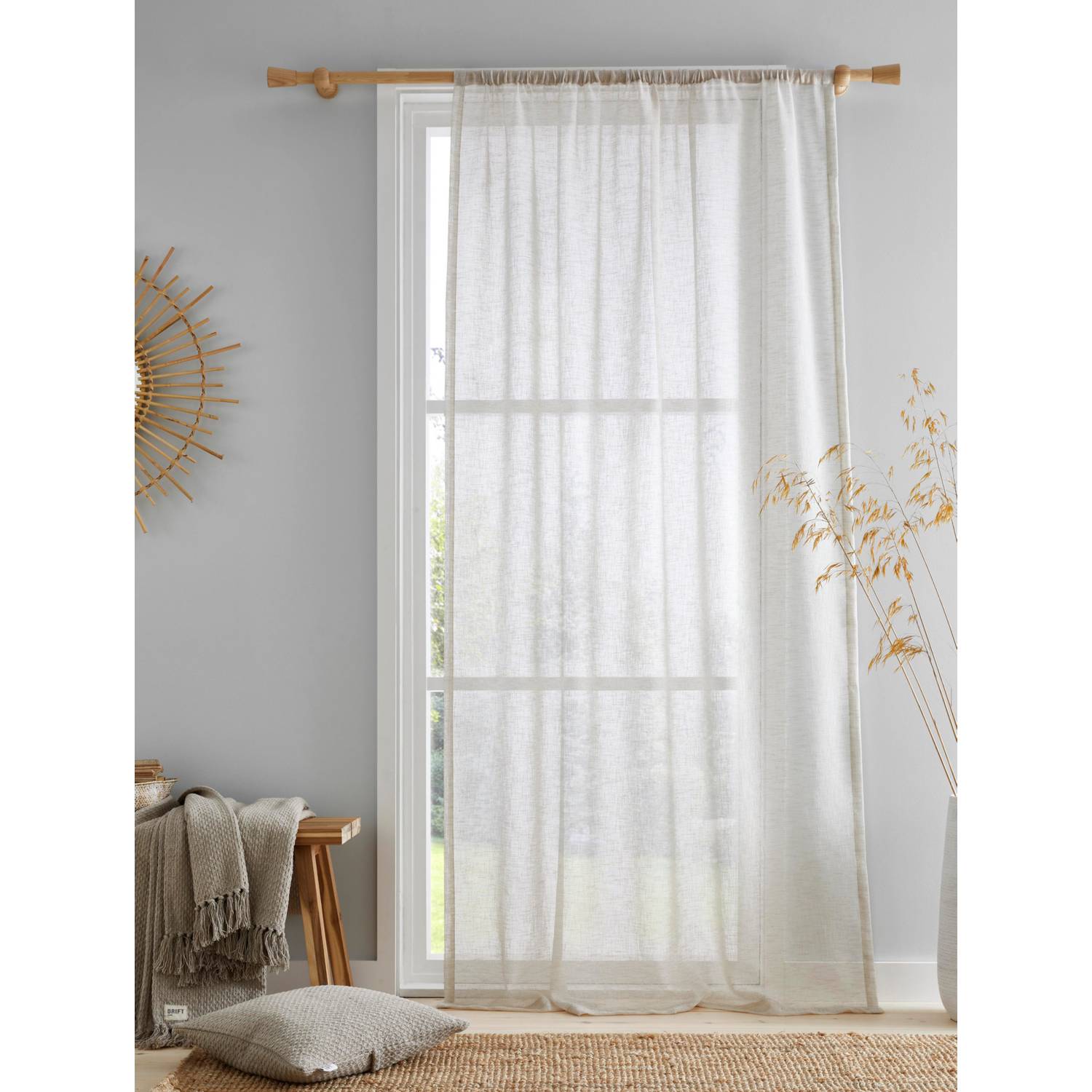 George Natural Drift Home Kayla Slot Top Voile Panel In