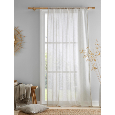 Drift Home 'Kayla' Textured Voile Panel in Natural | Size: 140 cm width x 137 cm drop