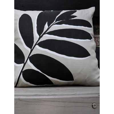 Fusion Leaf Print Filled Cushion in Natural  | TJ Hughes