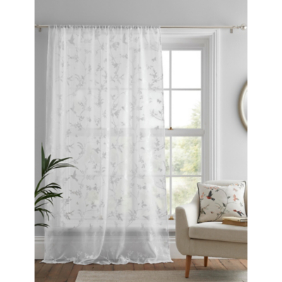 George White Dreams & Drapes Curtains Darnley Slot Top Voile Panel In