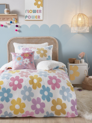 Bedlam Retro Flower Duvet Cover Set Home at ASDA