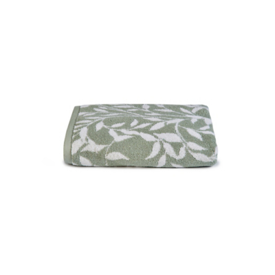 Dreams & Drapes 'Sandringham' 100% Cotton Jacquard Towel in Light Green | Size: Bath Sheet