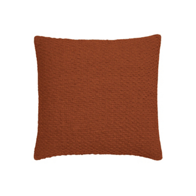 Drift Home 'Hayden' Filled 100% Cotton Basket Weave Cushion in Terracotta | Size: 43 cm x 43 cm