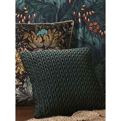 Laurence Llewelyn-Bowen 'Amory' Luxury Quilted Textured Cushion in Bottle Green | Size: 43cm x 43cm