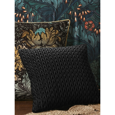 Laurence Llewelyn-Bowen 'Amory' Luxury Quilted Textured Cushion in Black | Size: 43cm x 43cm