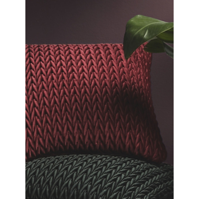 Laurence Llewelyn-Bowen 'Amory' Luxury Quilted Textured Cushion in Red | Size: 43cm x 43cm