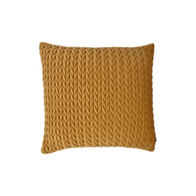 Laurence Llewelyn-Bowen 'Amory' Luxury Quilted Textured Cushion in Gold | Size: 43cm x 43cm