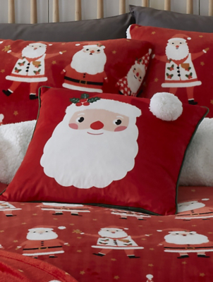 Bedlam Christmas Jolly Santa Filled Cushion Home at ASDA