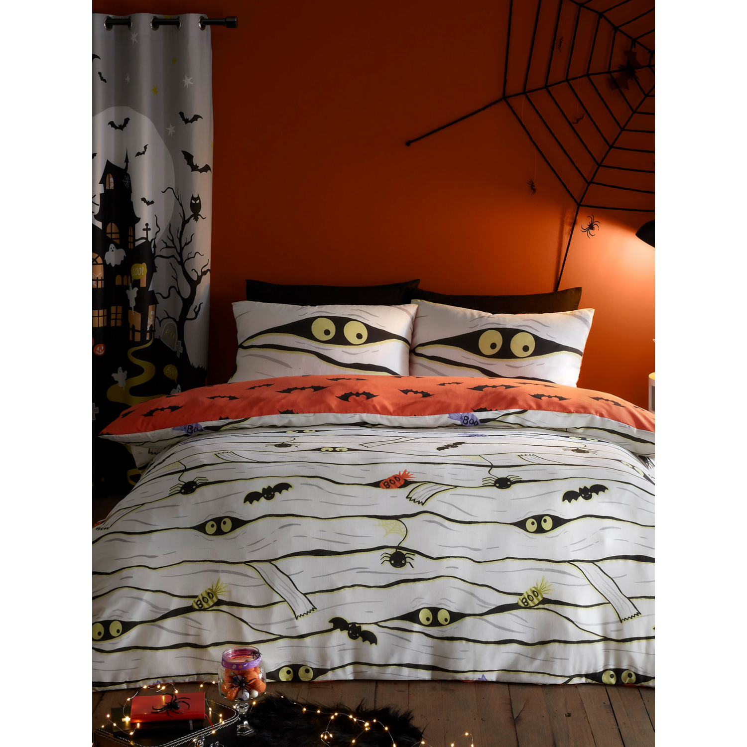 George White Bedlam Halloween Mummy Glow In The Dark Kids Duvet Set