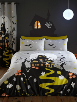 Bedlam Haunted House Glow in the Dark Kids Duvet Set