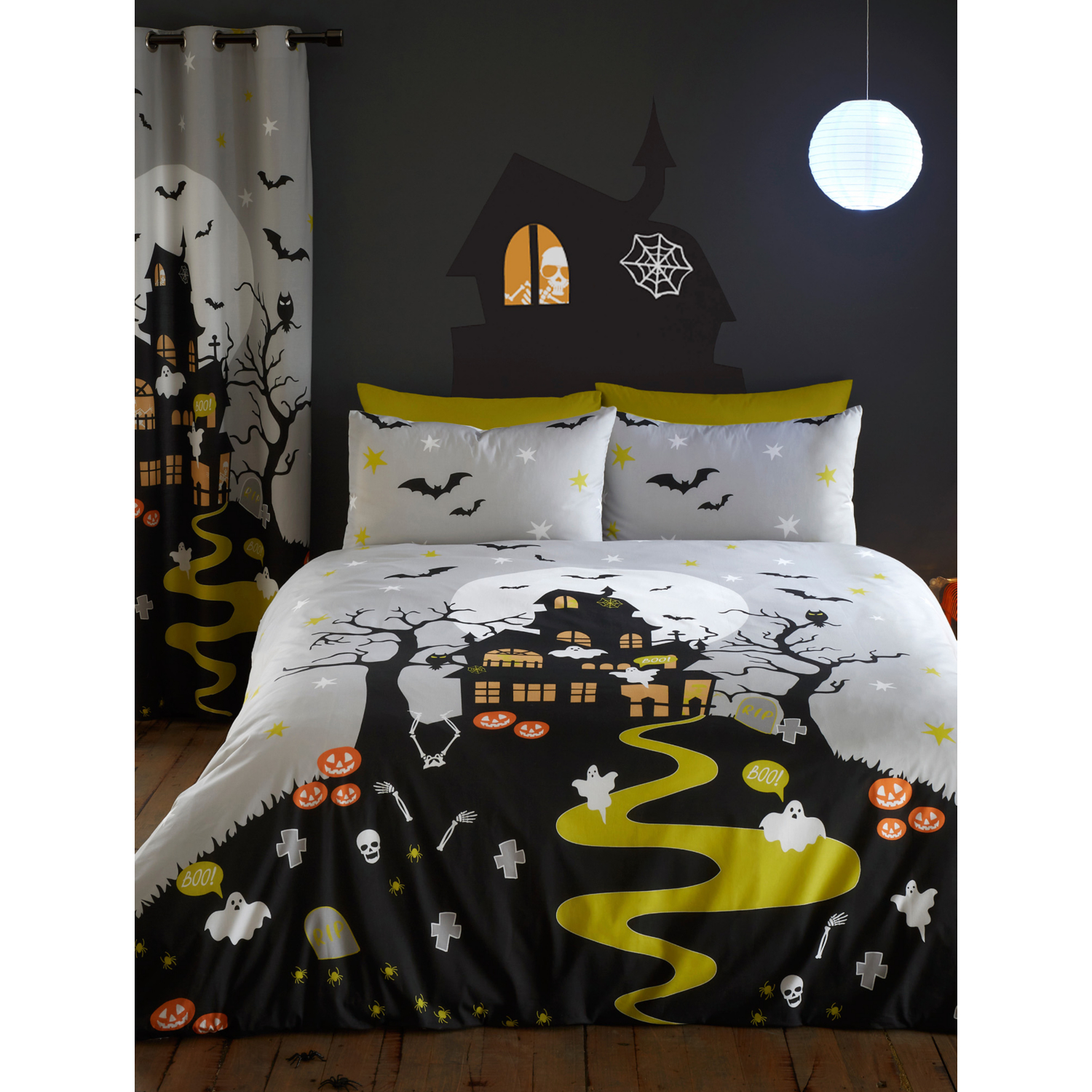 George Grey Bedlam Haunted House Glow In The Dark Kids Duvet Set