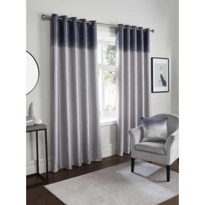 Strata Grey Fusion Ombre Eyelet Curtains In W 168Cm (66 Inch) X D 137Cm (54 Inch)