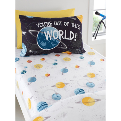 Bedlam Outer Space Fitted Bed Sheet in Black - Single  | TJ Hughes